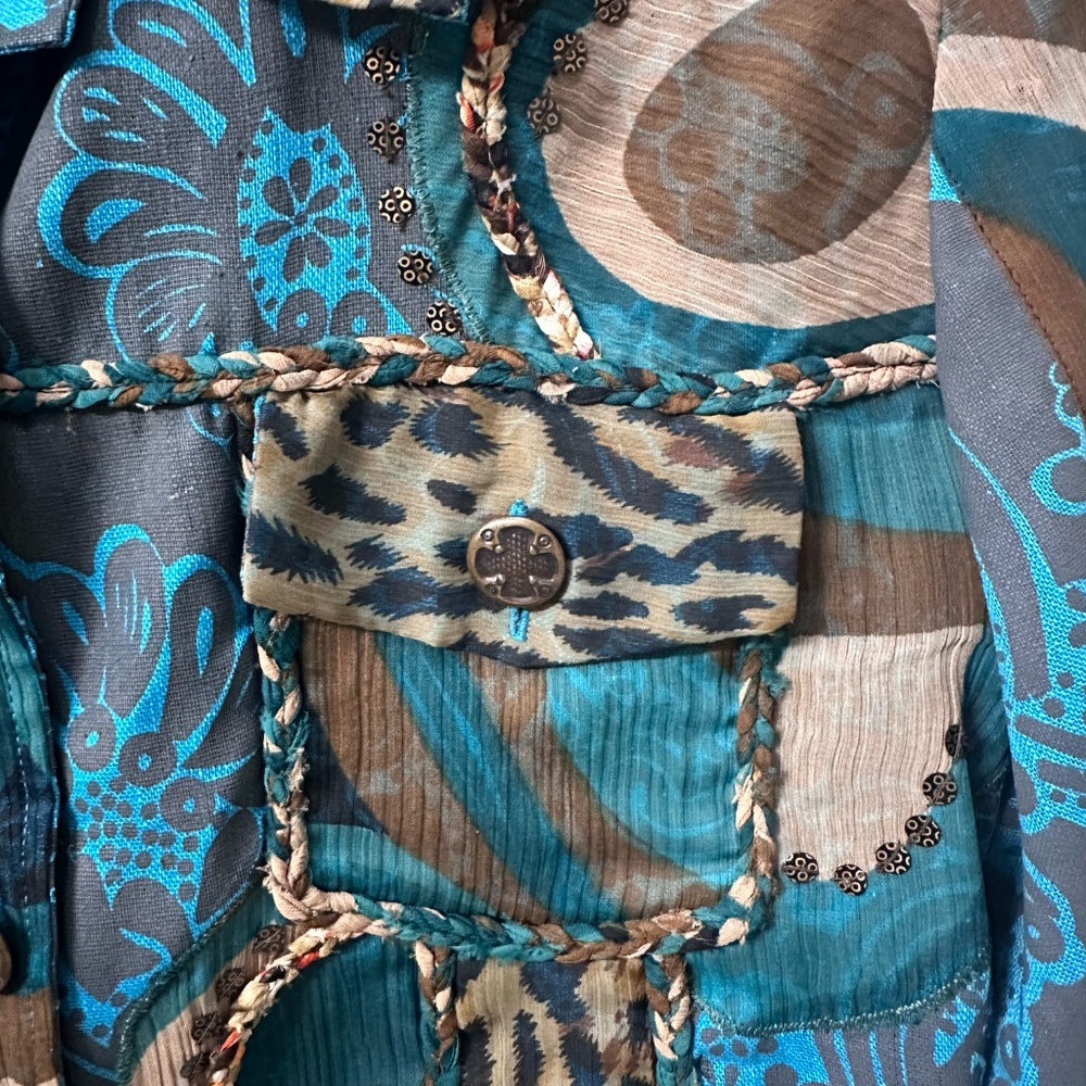 Vintage Sandy Starkman Cropped Patchwork Jacket B… - image 8